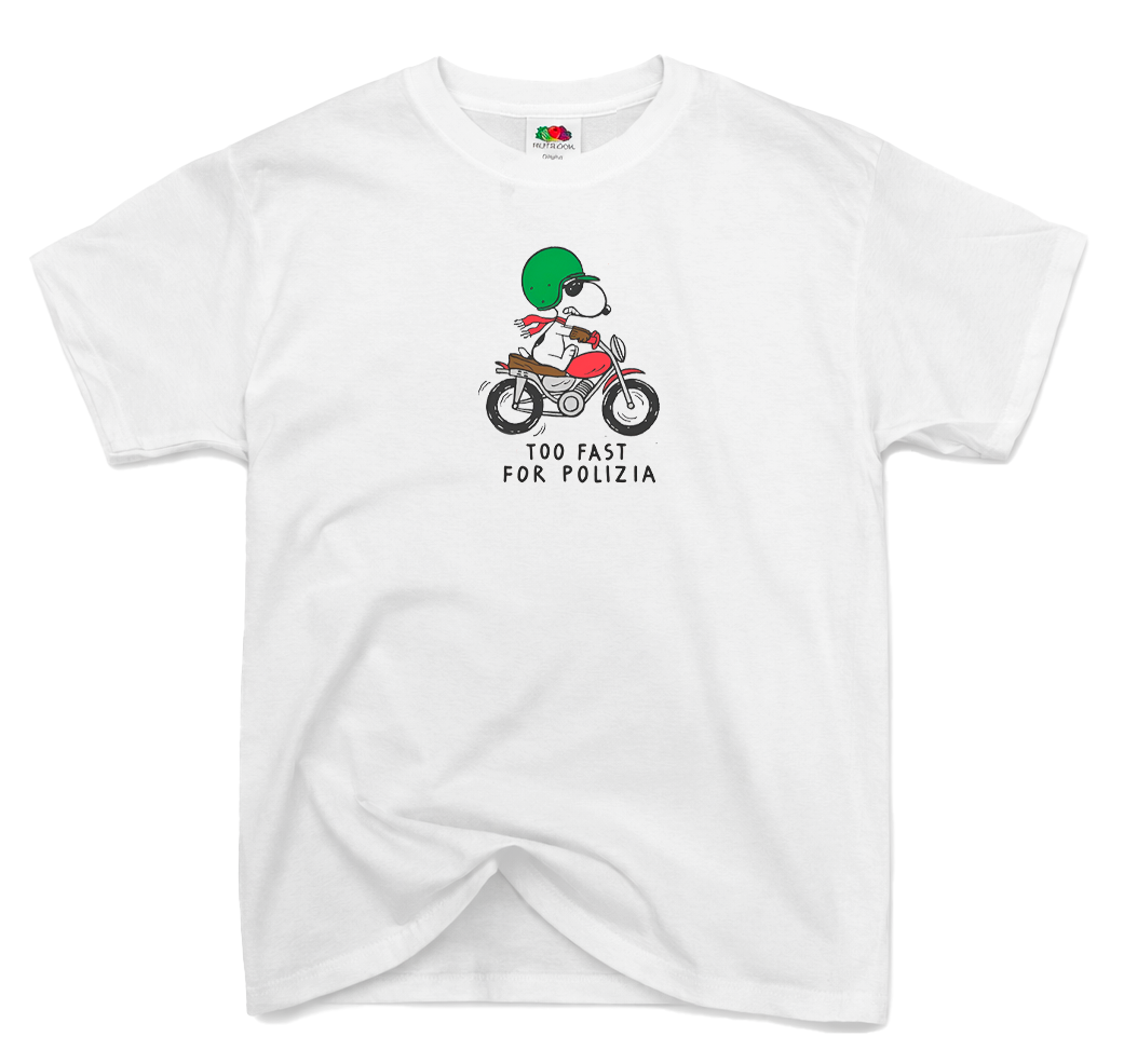 T-Shirt Snoopy Too Fast For Polizia