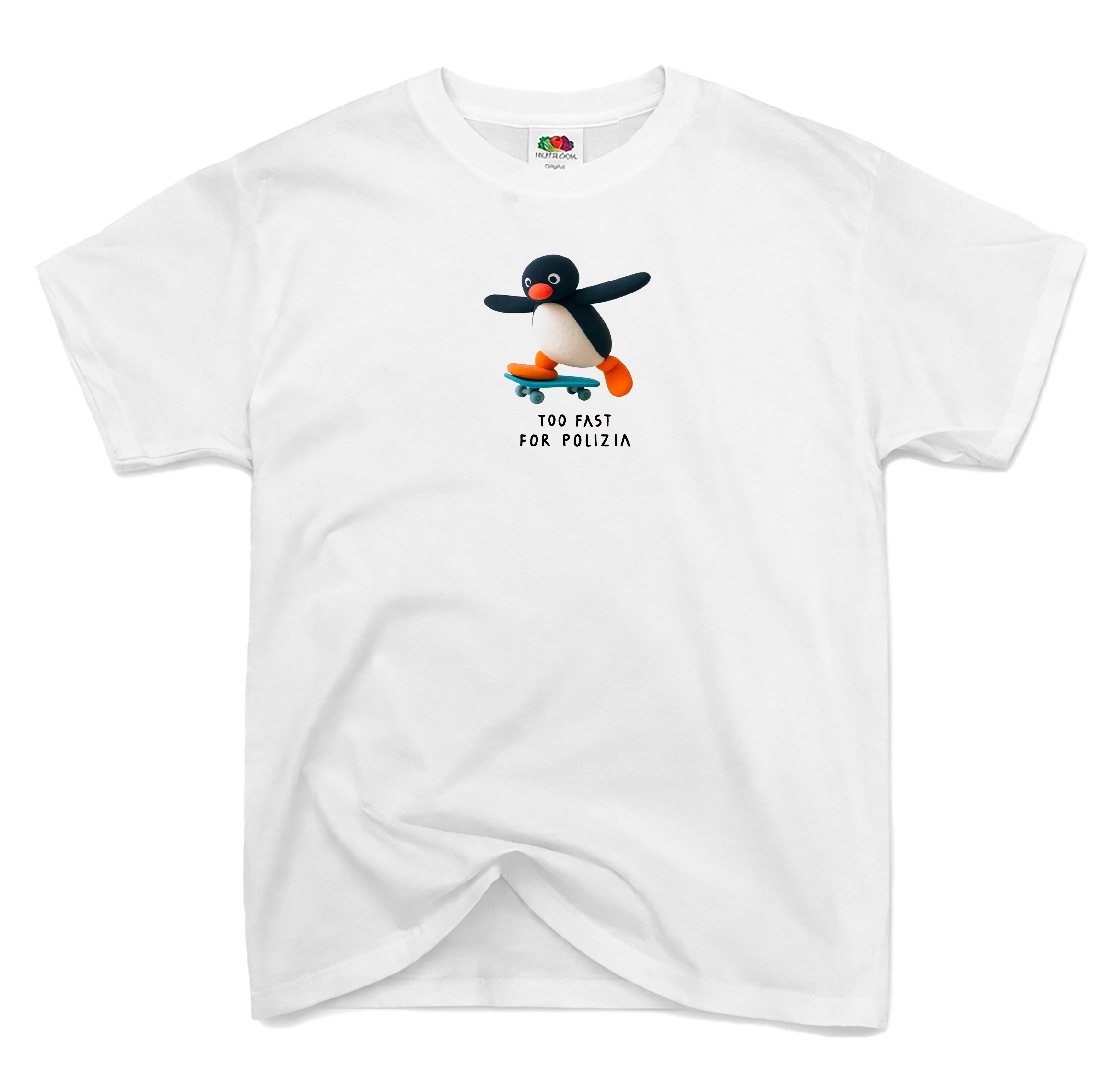 T-Shirt Pingu Too Fast For Polizia