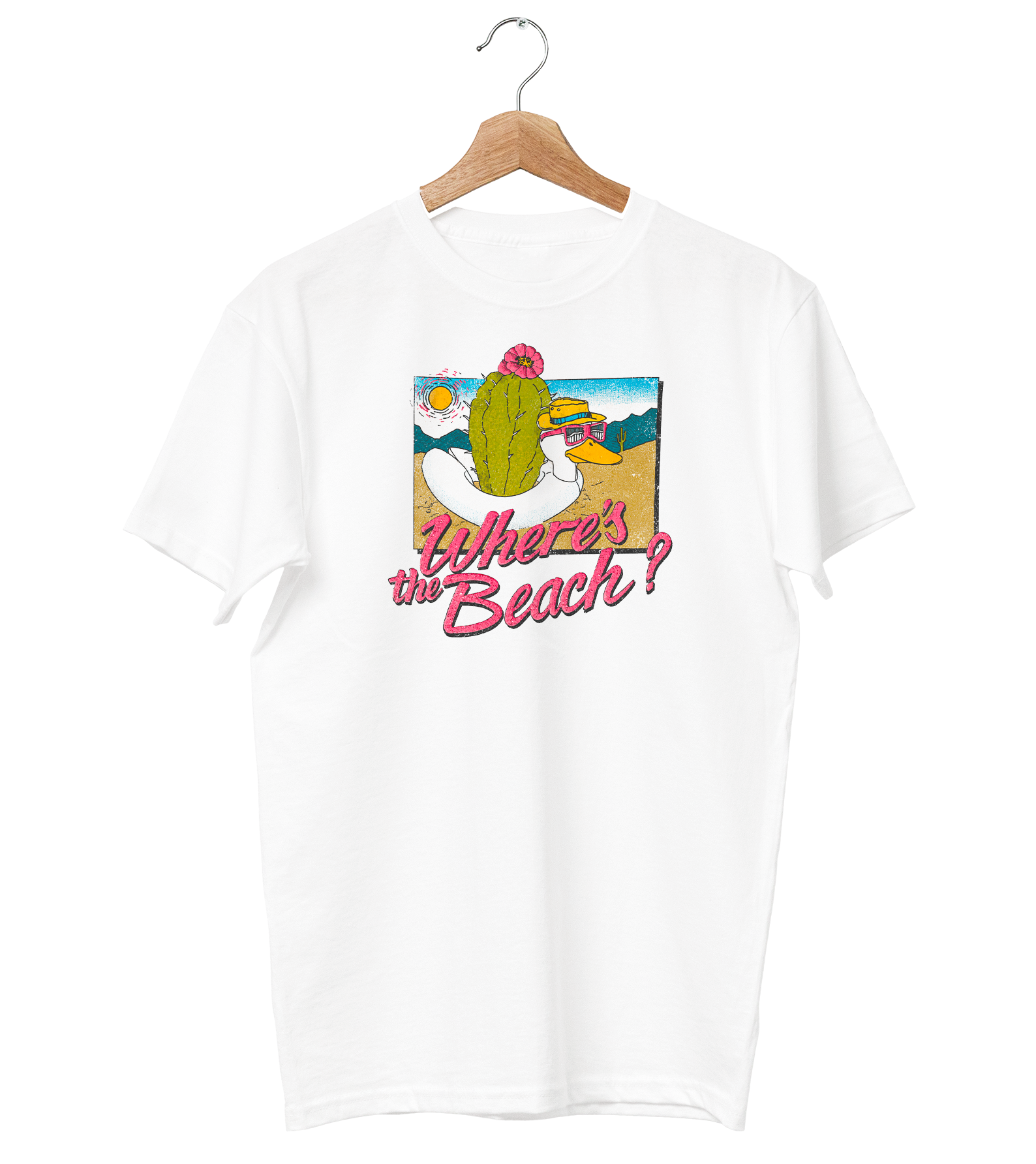 T-Shirt Cotone Premium Where Is The Beach